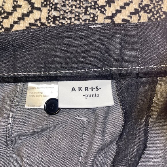 NWT Akris Punto Fallon Belted Cotton Trousers – Black – US 8 - Picture 7 of 9